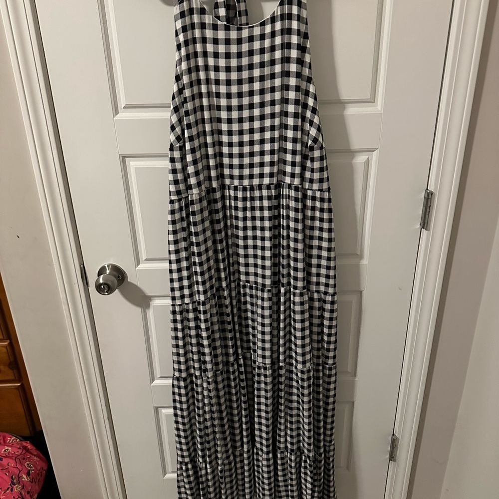 Torrid Black and White Gingham Maxi Dress